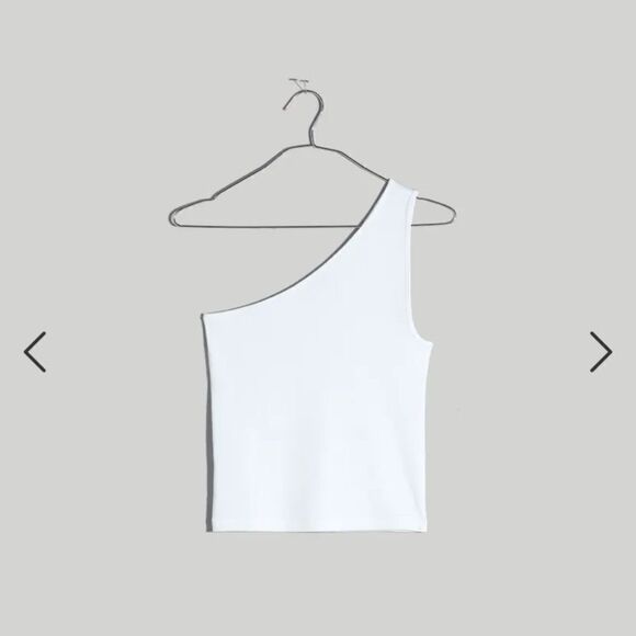 Madewell Supima Rib One-Shoulder Tank - Picture 2 of 8